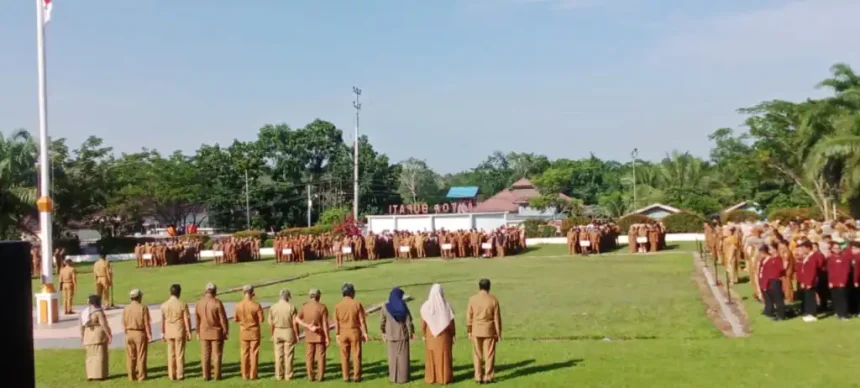 Apel Gabungan Pemkab Balangan Ajak ASN Ikut Donor Darah Serentak Peringati HUT ARSADA ke-25