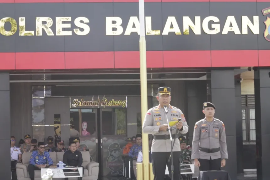 Wabup Balangan Hadiri Apel Gelar Pasukan Operasi Zebra Intan 2025 Polres Balangan