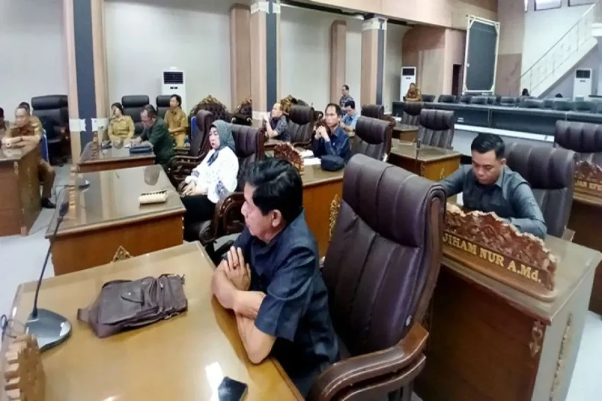 Anggota DPRD Barito Utara saat menghadiri rapar dengar pendapat (RDP) terkait kawasan hutan bersama Pemkab Barito Utara