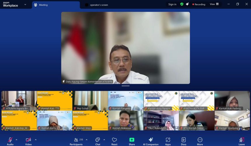 Kick Off RUU Administrasi Pertanahan, Sekjen ATR/BPN: Wujudkan Sistem Administrasi Pertanahan yang Akuntabel dan Terintegrasi