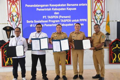 Pemkab Kapuas dan PT Taspen Teken Kesepakatan Bersama, PPPK Dapat Jaminan Sosial dan Hari Tua