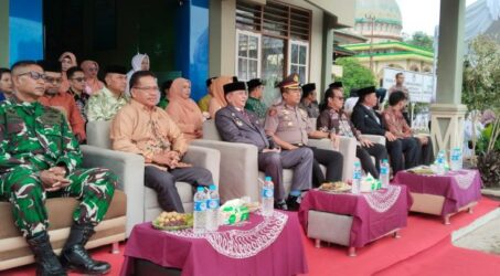 Bupati Barito Timur M Yamin, saat menghadiri kegiatan HAB Ke-80 Kementerian Agama RI didampingi Forkopimda.