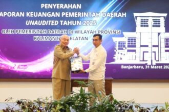 Gubernur Kalsel Serahkan LKPD 2025 Unaudited ke BPK