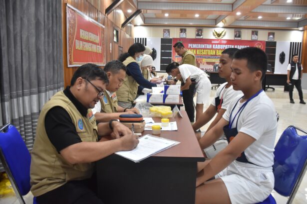 Wabup Kapuas Tinjau Tes Urine Calon Paskibraka, Pastikan Bebas Narkoba