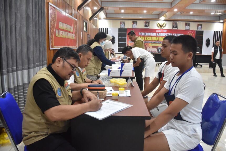 Wabup Kapuas Tinjau Tes Urine Calon Paskibraka, Pastikan Bebas Narkoba