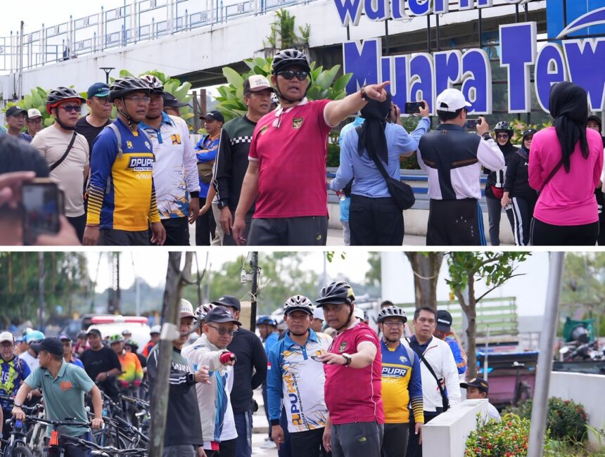 Bupati Barito Utara Gowes Keliling Kota, Pantau Infrastruktur dan Kebersihan