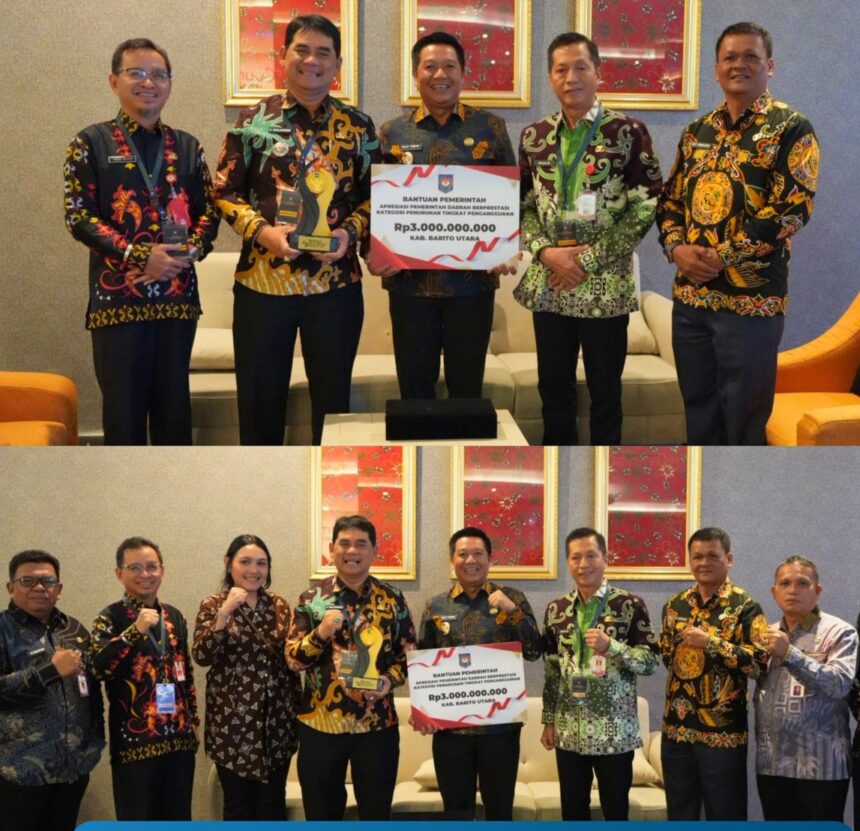 Barito Utara Raih Penghargaan Penurunan Pengangguran Terbaik se-Kalimantan