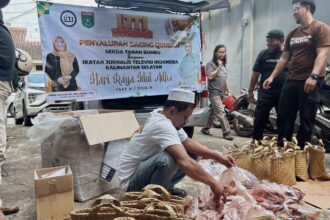 IJTI Kalsel Tebar Kepedulian Lewat Pembagian Daging Kurban di Iduladha