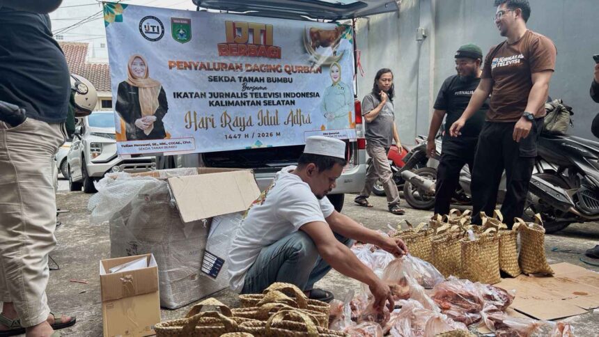 IJTI Kalsel Tebar Kepedulian Lewat Pembagian Daging Kurban di Iduladha