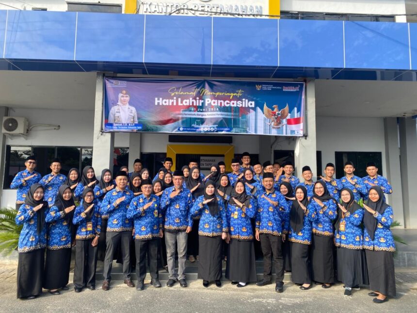 Kantor Pertanahan Tapin Gelar Upacara Hari Lahir Pancasila 2026