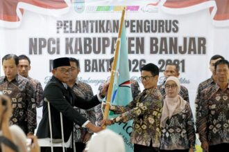 Suratmin resmi dilantik sebagai Ketua NPCI Kabupaten Banjar periode 2026–2031