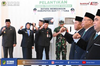 Ketua DPRD Barito Utara Hadiri Pelantikan Direksi Perusahaan Daerah Batara Membangun