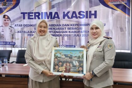 Kantor Pertanahan Kabupaten Tapin Gelar Pelepasan Kepala Kantor Sumiyati