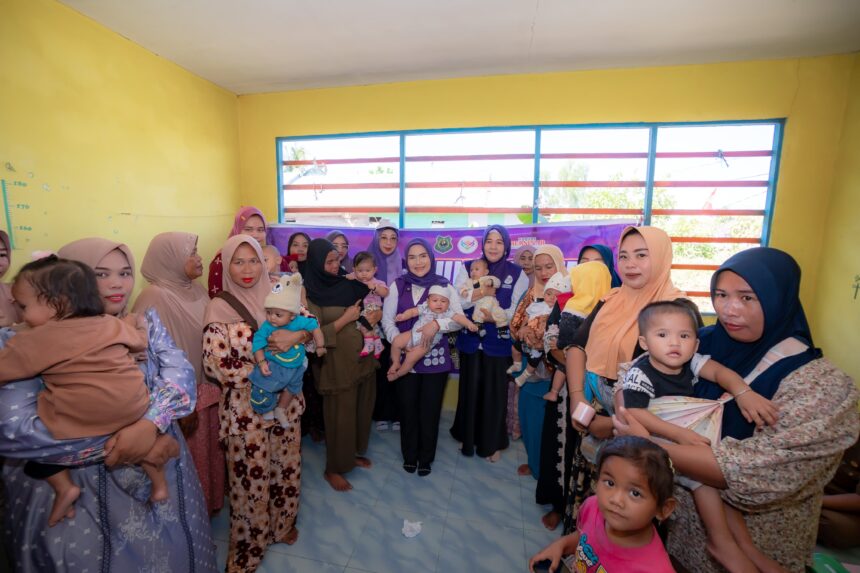 Ketua Tim Pembina Posyandu Kapuas Tinjau Implementasi Posyandu 6 SPM hingga Wilayah Perbatasan Desa