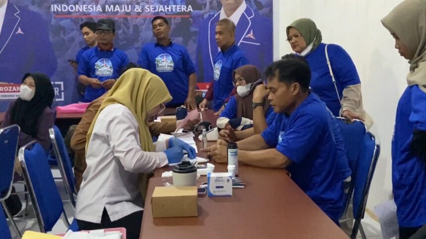 HUT ke-25 Partai Demokrat, DPD Demokrat Kalsel Gelar Cek Kesehatan Gratis dan Lomba Pidato AHY