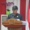 Juru Bicara Fraksi Kebangkitan Nasional DPRD Kabupaten Pulang Pisau, Damek SP menyampaikan tanggapan Fraksi pada Rapat Paripurna di Gedung Dewan, Senin (13/7/2026).