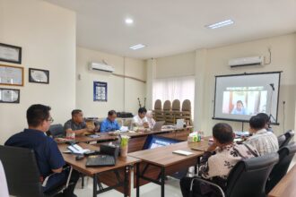 Kantor Pertanahan Tapin Ikuti Monitoring dan Evaluasi Kinerja ATR/BPN se-Kalsel