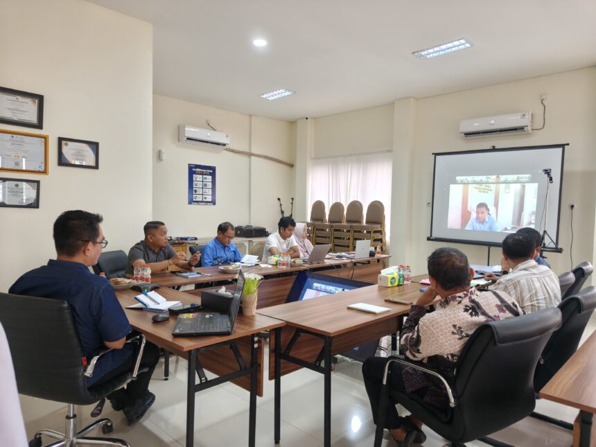 Kantor Pertanahan Tapin Ikuti Monitoring dan Evaluasi Kinerja ATR/BPN se-Kalsel