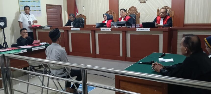 Sidang kasus dugaan penganiayaan dengan terdakwa Wahyu Sehendro